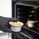IKEA FÄRGKLAR (ИКЕА ФЭРГКЛАР) — Термостойкое блюдо с крышкой, матовое светло-серое, 0,2 л — фото 5