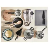 IKEA ANNONS (ИКЕА АННОНС) — Набор посуды, 3 предмета, стекло/нержавеющая сталь — фото 4