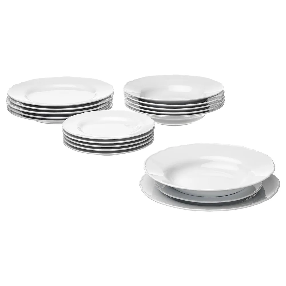 IKEA UPPLAGA (ИКЕА УППЛАГА) — Сервиз, 18 штук, белый
