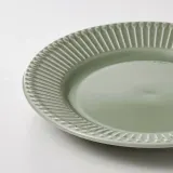 IKEA STRIMMIG (ИКЕА СТРИММИГ) — Тарелка, керамогранит бледно-серо-зеленого цвета, 21 см — фото 2