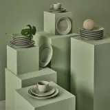 IKEA STRIMMIG (ИКЕА СТРИММИГ) — Тарелка, керамогранит бледно-серо-зеленого цвета, 21 см — фото 3