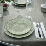 IKEA STRIMMIG (ИКЕА СТРИММИГ) — Тарелка, керамогранит бледно-серо-зеленого цвета, 21 см — фото 4