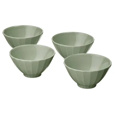 IKEA STRIMMIG (ИКЕА СТРИММИГ) — Миска, керамогранит бледно-серо-зеленого цвета, 11 см
