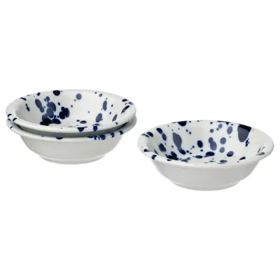 IKEA SILVERSIDA (ИКЕА СИЛВЕРСИДА) — Миска, узор/синий, 11 см / 3 шт.