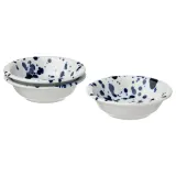 IKEA SILVERSIDA (ИКЕА СИЛВЕРСИДА) — Миска, узор/синий, 11 см / 3 шт. — фото 1
