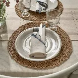 IKEA SANDSKÄDDA (ИКЕА САНДСКЭДДА) — Тарелка, светло-серо-бежевый, 26 см — фото 2