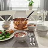 IKEA SANDSKÄDDA (ИКЕА САНДСКЭДДА) — Миска, светло-серо-бежевый, 14 см — фото 3