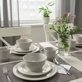 IKEA SANDSKÄDDA (ИКЕА САНДСКЭДДА) — Миска, светло-серо-бежевый, 14 см — фото 4