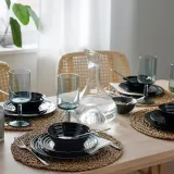 IKEA NÄTBARB (ИКЕА НЭТБАРБ) — Тарелка, черная, 24 см — фото 3