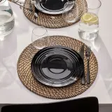 IKEA NÄTBARB (ИКЕА НЭТБАРБ) — Тарелка, черная, 24 см — фото 4