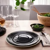 IKEA NÄTBARB (ИКЕА НЭТБАРБ) — Тарелка, черная, 24 см — фото 5