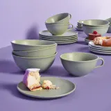 IKEA MOSSMAL (ИКЕА МОССМАЛ) — Тарелка, точечный рисунок/светло-зеленый, 22 см — фото 3