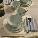 IKEA MOSSMAL (ИКЕА МОССМАЛ) — Тарелка, точечный рисунок/светло-зеленый, 22 см — фото 4