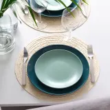 IKEA FÄRGKLAR (ИКЕА ФЭРГКЛАР) — Тарелка, матовая светло-бирюзовая, 20 см — фото 4
