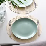 IKEA FÄRGKLAR (ИКЕА ФЭРГКЛАР) — Тарелка, матовая светло-бирюзовая, 26 см — фото 3