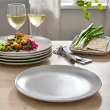 IKEA FÄRGKLAR (ИКЕА ФЭРГКЛАР) — Тарелка, матовая светло-серая, 26 см — фото 3