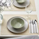 IKEA FÄRGKLAR (ИКЕА ФЭРГКЛАР) — Тарелка, матовая светло-серая, 26 см — фото 4