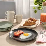 IKEA FÄRGKLAR (ИКЕА ФЭРГКЛАР) — Тарелка, матовая темно-серая, 26 см — фото 3