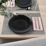 IKEA FÄRGKLAR (ИКЕА ФЭРГКЛАР) — Тарелка, матовая темно-серая, 26 см — фото 4