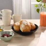 IKEA FÄRGKLAR (ИКЕА ФЭРГКЛАР) — Глубокая тарелка, матовая темно-серая, 23 см — фото 3