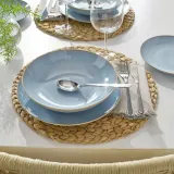 IKEA FÄRGKLAR (ИКЕА ФЭРГКЛАР) — Глубокая тарелка, светло-голубая, 23 см — фото 3