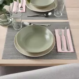 IKEA FÄRGKLAR (ИКЕА ФЭРГКЛАР) — Сервиз, 18 штук, зеленый матовый — фото 5