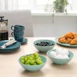 IKEA FÄRGKLAR (ИКЕА ФЭРГКЛАР) — Чаша, матовая светло-бирюзовая, 16 см — фото 3