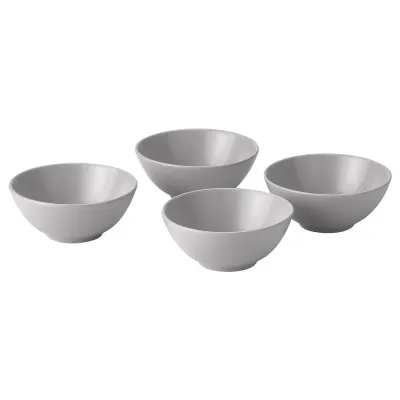 IKEA FÄRGKLAR (ИКЕА ФЭРГКЛАР) — Миска, матовая светло-серая, 16 см