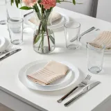 IKEA VIPPSTARR (ИКЕА ВИППСТАРР) — Салфетка, полосатый узор, красный/натуральный, 30x30 см — фото 2