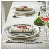 IKEA VIPPSTARR (ИКЕА ВИППСТАРР) — Салфетка, полосатый узор, красный/натуральный, 30x30 см — фото 5