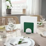 IKEA SKOGSRÖR (ИКЕА СКОГСРОР) — Держатель для салфеток, темно-зеленый, 13x12 см — фото 2