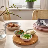 IKEA TRÅDTICKA (ИКЕА ТРОДТИКА) — Поднос с 3 чашами, разноцветный/бамбук — фото 4