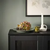 IKEA STRIMMIG (ИКЕА СТРИММИГ) — Тарелка, керамогранит бледно-серо-зеленого цвета, 29 см — фото 3