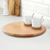 IKEA SNUDDA (ИКЕА СНУДДА) — Вращающийся поднос, массив дерева, 39 см — фото 3