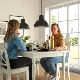 IKEA SMÅÄTA (ИКЕА СМОЭТА) — Вращающийся поднос, шпон акации, 42 см — фото 4