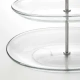 IKEA KVITTERA (ИКЕА КВИТТЕРА) — Тарелка/3 тарелки, прозрачное стекло/нержавеющая сталь — фото 2
