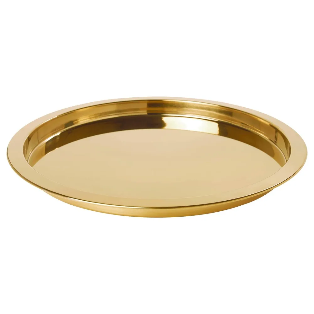 IKEA GLATTIS (ИКЕА ГЛАТТИС) — Поднос, цвет латуни, 38 см