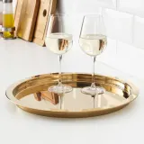 IKEA GLATTIS (ИКЕА ГЛАТТИС) — Поднос, цвет латуни, 38 см — фото 2