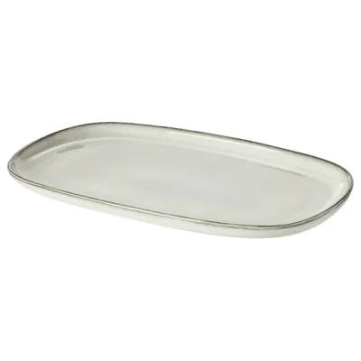 IKEA GLADELIG (ИКЕА ГЛАДЕЛИГ) — Тарелка, серая, 31x19 см