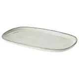 IKEA GLADELIG (ИКЕА ГЛАДЕЛИГ) — Тарелка, серая, 31x19 см — фото 1
