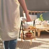 IKEA FULLSPÄCKAD (ИКЕА ФУЛЛСПЭКАД) — Поднос для сервировки, бамбук/черный, 28x20 см — фото 2
