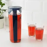 IKEA MOPPA (ИКЕА МОППА) — Кувшин с крышкой, темно-синий/прозрачный, 1,7 л — фото 3