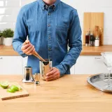 IKEA LUFTTÄT (ИКЕА ЛУФТТЭТ) — Барный набор, 3 части, нержавеющая сталь/дерево — фото 7