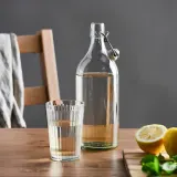 IKEA KORKEN (ИКЕА КОРКЕН) — Бутылка с крышкой, прозрачное стекло, 1 л — фото 8