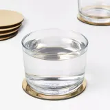 IKEA GLATTIS (ИКЕА ГЛАТТИС) — Подставки с подставкой, цвет латуни, 8,5 см — фото 3