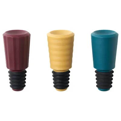 IKEA AUXID (ИКЕА АУКСИД) — Пробка для бутылки, набор из 3 штук, разные цвета