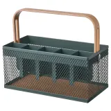 IKEA VIMPELFISK (ИКЕА ВИМПЕЛФИСК) — Подставка для столовых приборов, бамбук/зеленая бирюза — фото 1