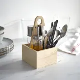 IKEA LÖFTESRIK (ИКЕА ЛОФТЕСРИК) — Набор столовых приборов, 24 предмета, черная/сатинированная нержавеющая сталь — фото 4
