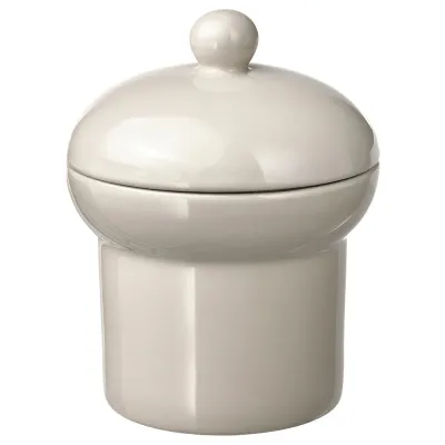 IKEA SPINNARHAJ (ИКЕА СПИННАРХАЙ) — Контейнер с крышкой, крем, 13 см