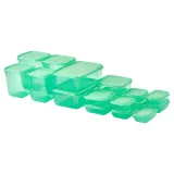 IKEA PRUTA (ИКЕА ПРУТА) — Контейнер для продуктов с крышкой, 17 штук, зеленый — фото 1